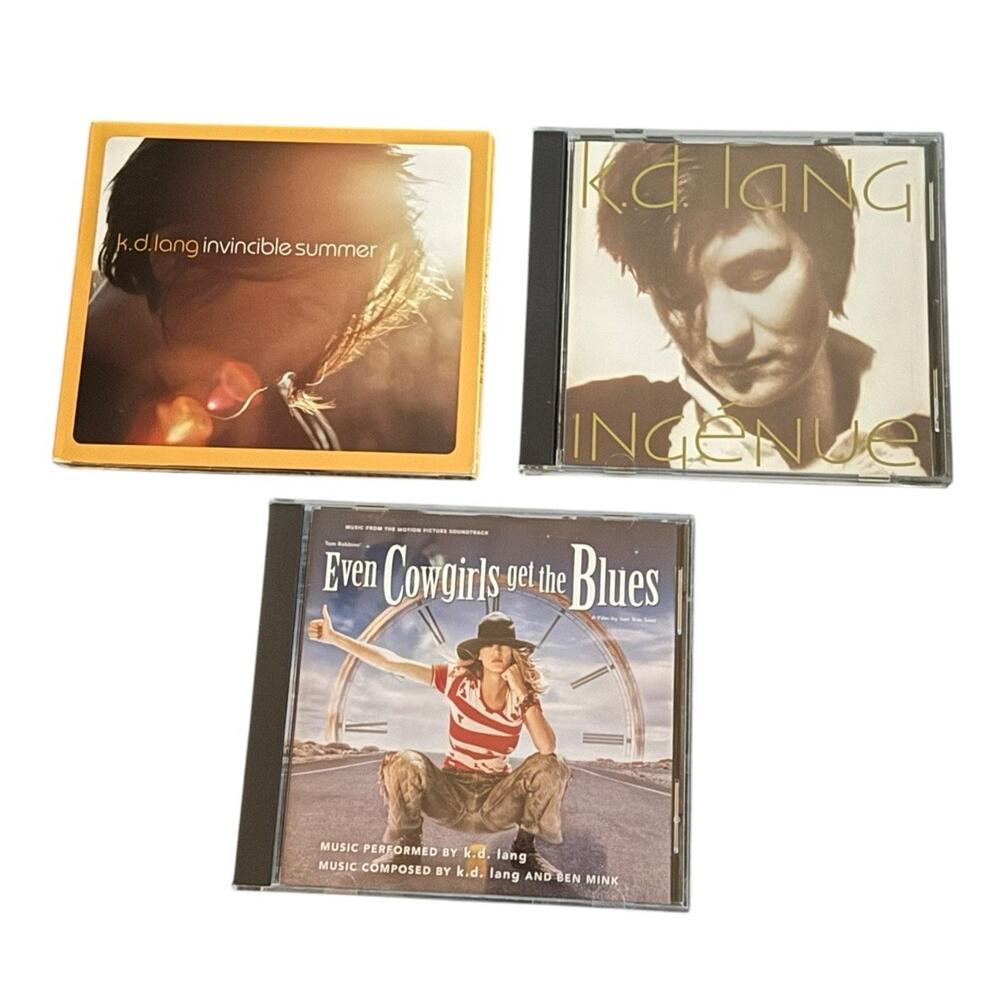 KD Lang‎ Music CDs (3) Invincible Summer Ingenue Even Cowgirls Get The Blues